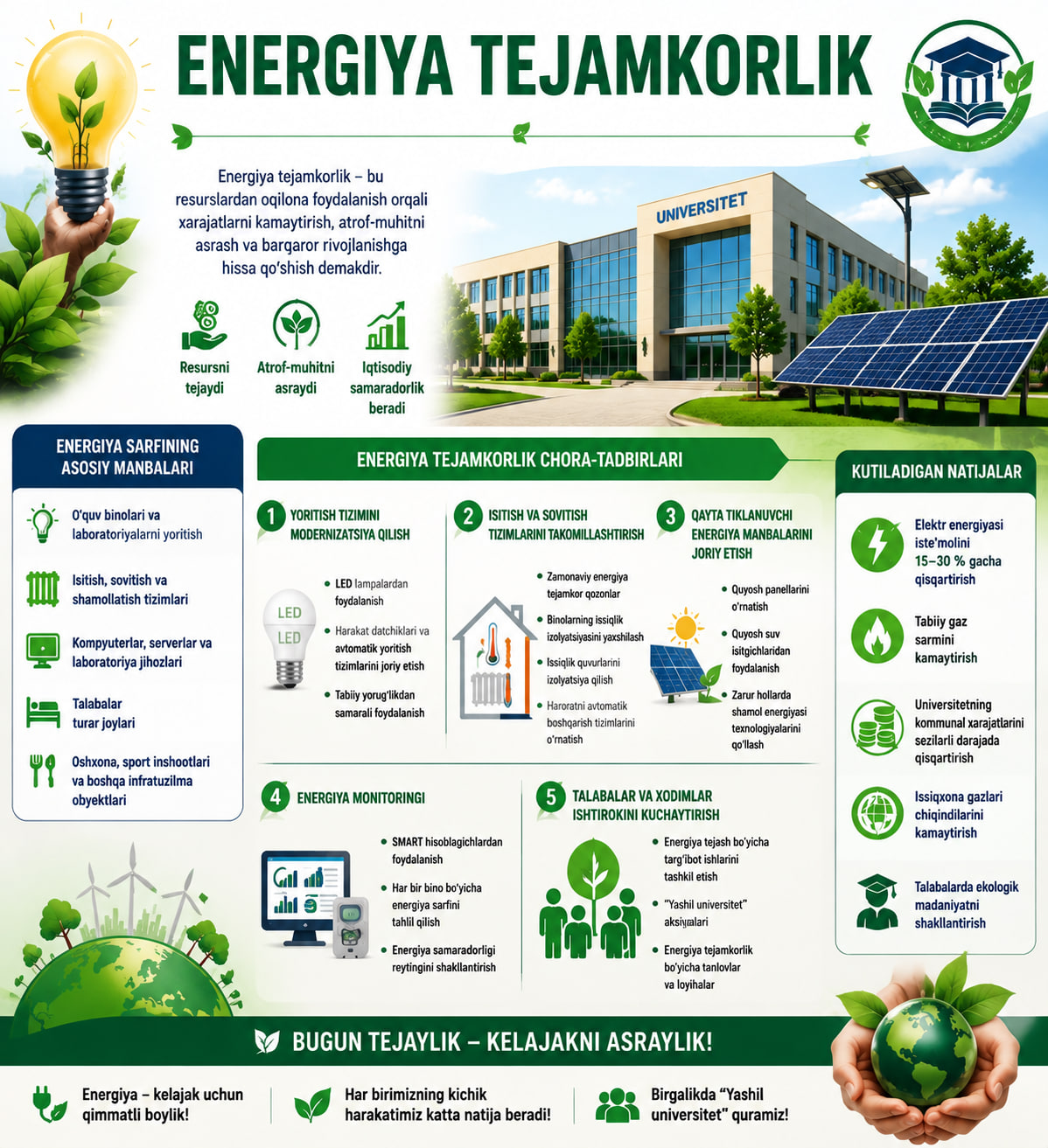 ENERGIYA TEJAMKORLIK — BARQAROR KELAJAK SARI MUHIM QADAM!