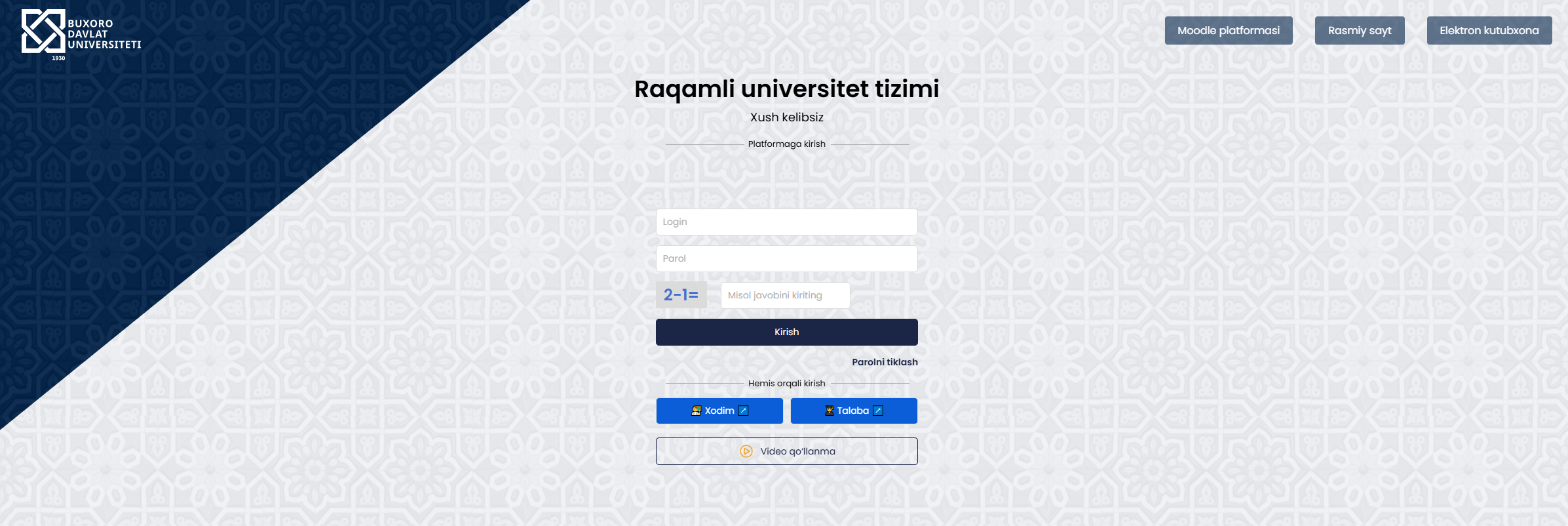buxdu.uz-Buxoro davlat universiteti